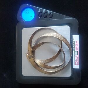 Italian Gold Cover Sterling 925 Herringbone Chain Necklace 18" , 12.6 grms